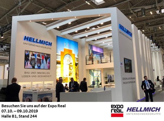 Präsentation der HELLMICH Unternehmensgruppe im Bereich Bau und Immobilien auf der Expo Real.